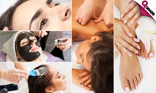 Killer Beauty Deal: Face Mask + Threading + Massage + Mani-Pedi with Color + Hair Treatment + Blow-dry!